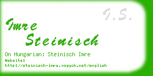 imre steinisch business card